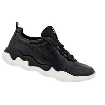 Women's Ecco Elo Sneakers Black | SG 217RVD